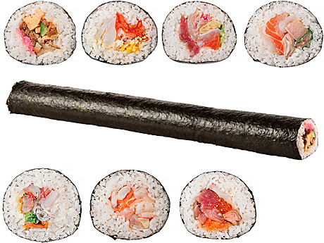 池袋東武の「恵方巻き」約100種−長さ55センチ、55品目入り、ロング海鮮恵方巻き