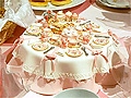 少女の誕生日のテーブルセッティング