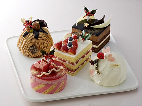 銀のぶどうのミニサイズクリスマスケーキ フォトフラッシュ