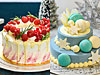 Christmas RedVelvetCake（左）、Snow Glitter Cake（右）