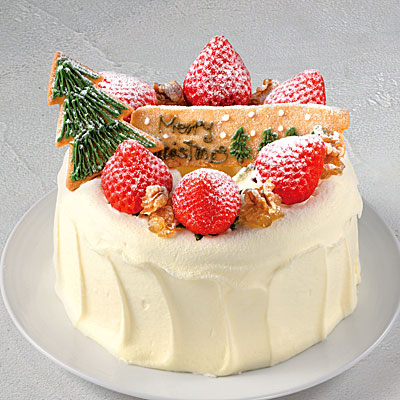 シフォンケーキのクリスマスデコレーション デパチカドットコム